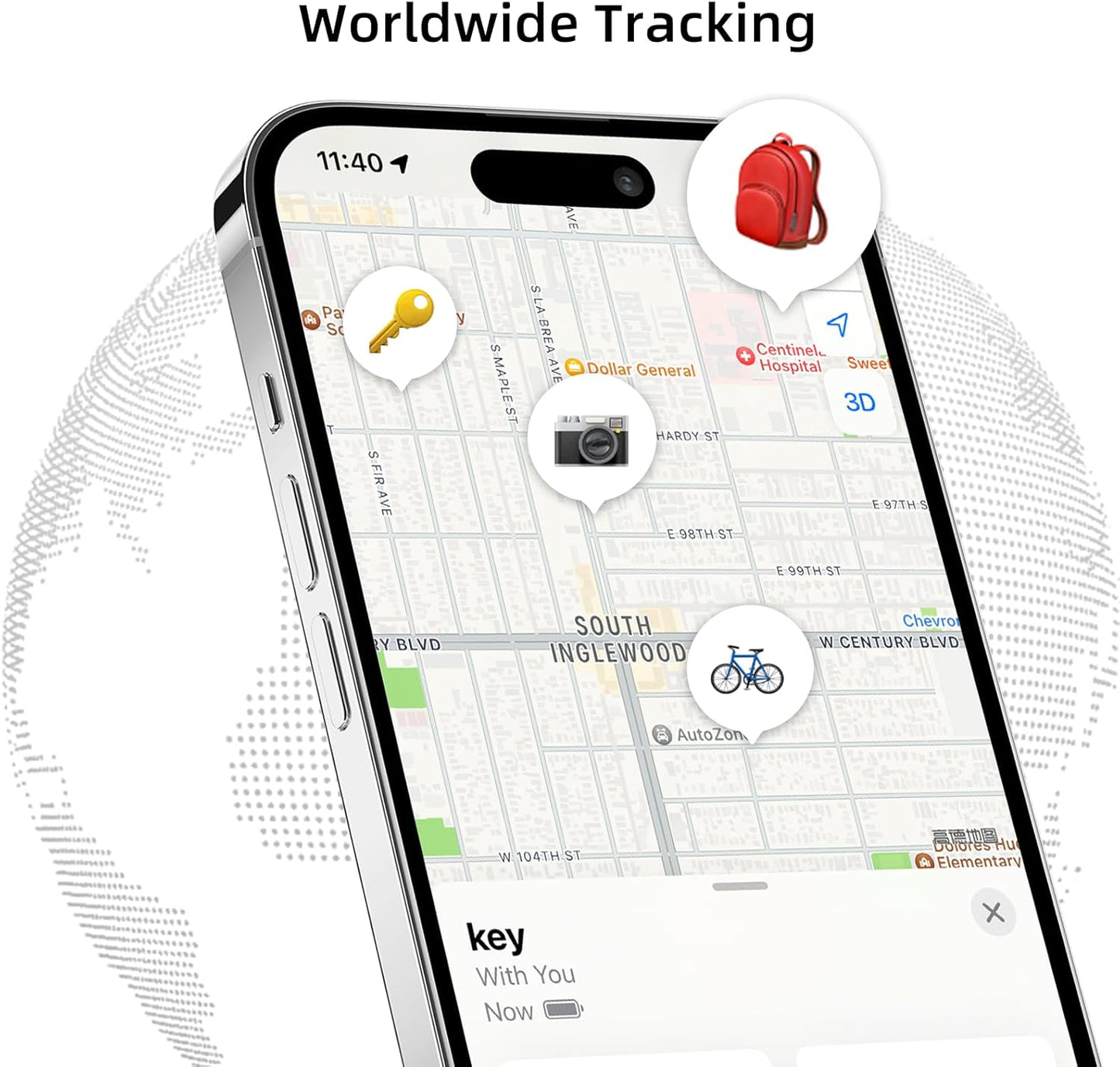 [Apple MFi Certified] Air Tracker Tag 1 Pack (iOS Only), Bluetooth Tracker for Apple Find My, Replaceable Battery, Key Finder and Item Locator Smart Tag for Keys, Bags, Luggage, Pets, Wallet (White)