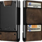 PROOF Wallet | Slim Minimalist Wallets for Men | Leather & Metal | RFID Wallet | Front/Back Pocket | Gift Box | Veteran Owned