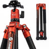 Fotopro 62 Inch Carbon Fiber Tripod for Camera Ultralight Travel Camera Tripod Max Loads Up 22lbs X-Aircross 3 Orange