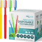 100 Pack Disposable Toothbrushes with Toothpaste Built In - Prepasted Toothbrushes Individually Wrapped - Single Use Waterless Tooth Brush with Soft Bristles for Airbnb, Hotel, Camping, Travel