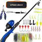 Urban Deco Kids Fishing Pole Set Portable Telescopic Kids Fishing Rod and Reel Combo Kit with Tackle Box for Beginners, Boys,Girls,Youth,Children