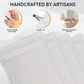 4-Piece White Medium Durable Organic Cotton Mesh Laundry Bags with Sturdy Zippers and Breathable Mesh are Delicate Laundry Bags for Underwear, Clothes, Pants and Socks