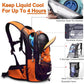 Insulated Hydration Backpack Pack with 3L BPA Free Leak Proof Water Bladder, Large Storage Lightweight Hiking Daypack with Waist Pouches & Cooler Layer, for Running, Biking, Camping, Festival - Roamly
