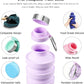 Nefeeko Collapsible Water Bottle, Reuseable BPA Free Silicone Foldable Water Bottles for Travel Gym Camping Hiking, Portable Leak Proof Sports Water Bottle with Carabiner