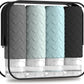 Travel Bottles for Toiletries, TSA Approved Silicone Travel Size Containers for Toiletries, BPA Free Leak Proof Refillable Essentials Accessories, Shampoo and Conditioner Bottles (Gray)