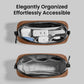 tomtoc Electronics Organizer Travel Case Performance, Water Resistant Bag Cable Tech Pouch Accessories, Carry Storage for Cord, Phone, Cables, Airpods, USB Flash Drive, Daily Items - Roamly