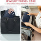 Jewelry Travel Case Organizer for Necklaces, Earrings, Rings, Bracelet, Watch, Soft Sided, Blue