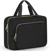 Wedama Toiletry Bag for Women, Large Cosmetic Travel Bag, Hanging Toiletry Bag for Bathroom, Thickened PVC Waterproof Makeup Bag, Toiletries Bag for Travel Business Trips and Camping, Black - Roamly