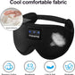 Sleep Headphones, Sleep Mask Bluetooth Wireless Music Eye Mask, Sleeping Mask for Side Sleepers Sleep Mask with 3D Bluetooth Headphones Ultra-Thin Stereo Speakers Perfect for Sleeping (Black)