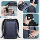 hk Laptop Backpack for Men with USB Charging Port Water-Resistant for 15.6 Inch Computer Bag Durable High-Tech Daypack Casual Backpack for Business Work College Weekender Travel- Blue
