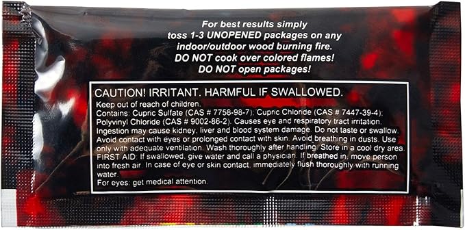 Mystical Fire Extreme Color Changing Flames for Wood Burning Fire Pits, Campfires (50 Packets)