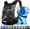 Insulated Hydration Backpack Pack with 3L BPA Free Leak Proof Water Bladder, Large Storage Lightweight Hiking Daypack with Waist Pouches & Cooler Layer, for Running, Biking, Camping, Festival - Roamly