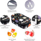 Serfeymi Weekly Travel Pill Organizer 2 Times A Day AM PM Upgraded Rainbow Pill Box 7 Day with Portable Zipper PU Leather Pill Case, Medicine Organizer for Pills, Vitamins, Fish Oils - Black 02