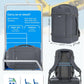 ECOHUB Travel Backpack for Men Women, Carry on Backpack with USB Charging Hole, Spirit Airlines Personal Item Bag Flight Approved, 15.6 Inch Laptop Backpack with Anti Theft Pockets, 30L, Grey
