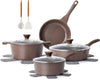 SENSARTE Nonstick Cookware Set 13-Piece, Healthy Pots and Pans Set Kitchen Cooking Set with Stay-Cool Handles, Silicone Utensils and Pot Protectors, PFOA Free