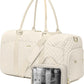 Weekender Travel Duffle Bag for Women - Carry on Bag with Shoe Compartment Overnight Bags with Toiletry Bag Wet Pocket Weekend Traveling Yoga Gym Hospital Bags for Labor and Delivery Beige