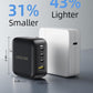 LULULOOK 100W USB C Charger, 4-Port GaN Fast Charging Block, PD Type-C Wall Charger Travel Adapter for MacBook Pro/Air, iPhone 16, Pixelbook, iPad, Samsung Galaxy S24, Console, UK/EU/AU Plug Included