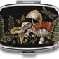 Metal 2 Compartment Pill Organizer Travel Friendly Portable Compact Pill Box Cute Pill Case to Hold Vitamins,Fish Oil,Supplements,Meds,Tablet for Purse,Pocket. (Plant)