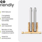 Kothar Premium Wood Vertical Laptop Stand - Adjustable Dual Slot Bamboo Holder for MacBook, Dell, HP, and More | Space-Saving Desktop Organizer | Eco-Friendly, Sleek & Durable Design