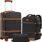 Coolife Luggage Set Suitcase Carry On Luggage PC Hardshell Luggage TSA Lock Spinner Wheels Telescopic Handle