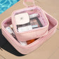 KOTORA TSA Approved Toiletry Bag with Mini Clear Makeup Bag Travel Size Beach Pool Bag Car Accessories for Women Her (B-Clear Pink)