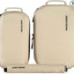 Aerotrunk Ultralight Compression Packing Cubes - Lightweight Travel Organizers for Suitcases and Luggage (3-Pack, Beige)