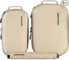 Aerotrunk Ultralight Compression Packing Cubes - Lightweight Travel Organizers for Suitcases and Luggage (3-Pack, Beige)
