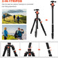 GEEKOTO 58” Magnetic Tripod, Compact Aluminum Alloy Lightweight Magsafe Camera Tripod with 360 Degree Panorama Ball Head, Professional Camera Tripod for Travelling, Learning and Working