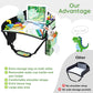 Kids Travel Tray, Kids Travel Trays for Car Seat, Road Trip Essentials for Toddler, Carseat Lap Tray with Dry Erase Board & Storage Organizer for Road Trip Activities for Kid, Green