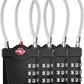 ZHEGE Travel Locks, TSA Approved Locks for Luggage, 4 Digit Cable Lock with Inspection Indicator for Luggage Suitcase, Backpack, Baggage, Easy to Read（4 Pack, Black）