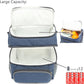 FlowFly Double Layer Cooler Insulated Lunch Bag Adult Lunch Box Large Tote Bag for Men, Women, With Adjustable Strap,Front Pocket and Dual Large Mesh Side Pockets