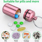 3 Pack Small Pill Box, Airtight Aluminum Alloy Pill Organizer Travel Pill Case for Purse Portable Medicine Box Bottle for Medication, Fish Oil, Supplements Storage