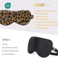 ZIMASILK Adjustable 100% 22 Momme Mulberry Silk Sleep Mask for Sleeping, Filled with Premium Mulberry Silk, Softest & Breathable Eye Sleeping Mask (Leopard-Black Golden)