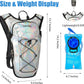 Reflective Hydration Backpack, Hydration Pack - Water Backpack with 2L/3L Hydration Bladder, Essential for Festivals - Rave Hydration Pack for Hiking, Running, Cycling, and Festivals