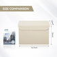 Large 42 Quarts Collapsible Stackable Storage Bins Cube with Lids [3-Pack] Foldable Fabric Linen Storage Boxes, Closet Organizer Baskets with Label for Home (16.7 x 12 x 12, Beige)
