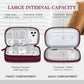 FYY Electronic Organizer, Travel Cable Organizer Bag Pouch Electronic Accessories Carry Case Portable Waterproof Double Layers All-in-One Storage Bag for Cable, Cord, Charger, Phone, Earphone Wine Red