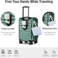 KYME Green Carry On Luggage 22x14x9 Airline Approved Expandable 20 Inch Hardshell Carry On Suitcase with Wheels TSA Lock Small Travel Rolling Luggage with Cup Holder for Men Women