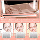 Mocado Travel Makeup Case with Lighted Mirror, 8 Makeup Brushes & 10x Magnifying Mirror, Adjustable Brightness Train Case (Pink)
