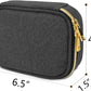 Teamoy Small Jewelry Travel Case, Portable Jewelry Organizer Bag for Earrings, Necklace, Rings and More, Small, Black-(Bag Only)