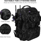 Hp hope Fishing Backpack with Rod Holders & Cooler, 40L Fishing Tackle Bag Fishing Tackle Storage Backpack Fishing Gear for Camping, Black Camo