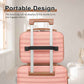 Joyway Luggage Set 3 Piece Suitcase Sets with Spinner Wheel,Hardside Expandable Travel Laggage with TSA Lock (13/20/24/28 Pink brown