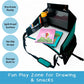 Kids Travel Tray for Car Seat – Teal – The Essential Travel Lap Desk with Removable Tablet Holder, Built-In Storage, and Stabilized Panels, Must Have Car Tray for Kids on Road Trips