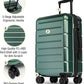 KYME 26 Inch Luggage TSA Approved Hardshell 26" Suitcases with Spinner Wheels Durable Medium Travel Checked Luggage with Cup Holder for Women Men Green