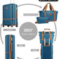 Joyway 28 Inch Luggage with Spinner Wheels, Lightweight Hard Shell Large suitcase, 3 Piece Luggage Sets with TSA Lock, Blue
