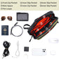 Electronics Organizer Tech Travel Pouch – Waterproof Nylon Diamond Quilted & 900D Travel Case Cable Bag for Cords Chargers