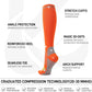 Kickticks 4 Pairs Compression Socks for Woman & Man Unisex 20-30mmHg Knee high Plus Size Wide Calves for Flying Running…