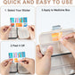Travel Pill Organizer Box with Medicine Labels, 7 Compartments Portable Pill Case, Daily Medication Organizer Storage Pill Container for Pocket Pharmacy(Pearly White, L)