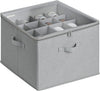 StorageWorks Shoe Organizer for Closet, Fits up to 16 Pairs, Shoe Cubby Storage Containers with Adjustable Dividers and Clear Cover, Grey