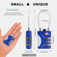 TSA Approved Locks for Luggage, Small Combo Lock with Code, Travel Padlock with Cable, TSA 007 Lock for Suitcase, Locker, Gym, Cabinet, Gun Case, Backpack, Zipper Locks for Travel (Blue)