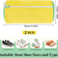 2Pcs Shoe Washing Machine Bag, Reusable Shoes Cleaning Bags for All Shoe Types, Laundry Shoe Bag for Washer and Dryer (Yellow)